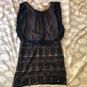 Blue/Nude Formal Dress